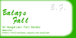 balazs fall business card
